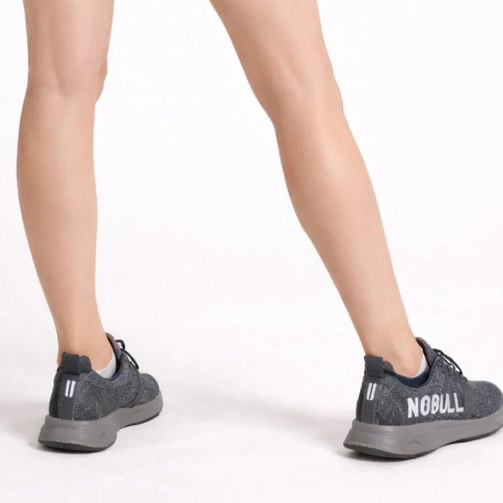NoBull Matryx Trail Runner Heather Gray Mesh Low Profile Trainer, Size 9
